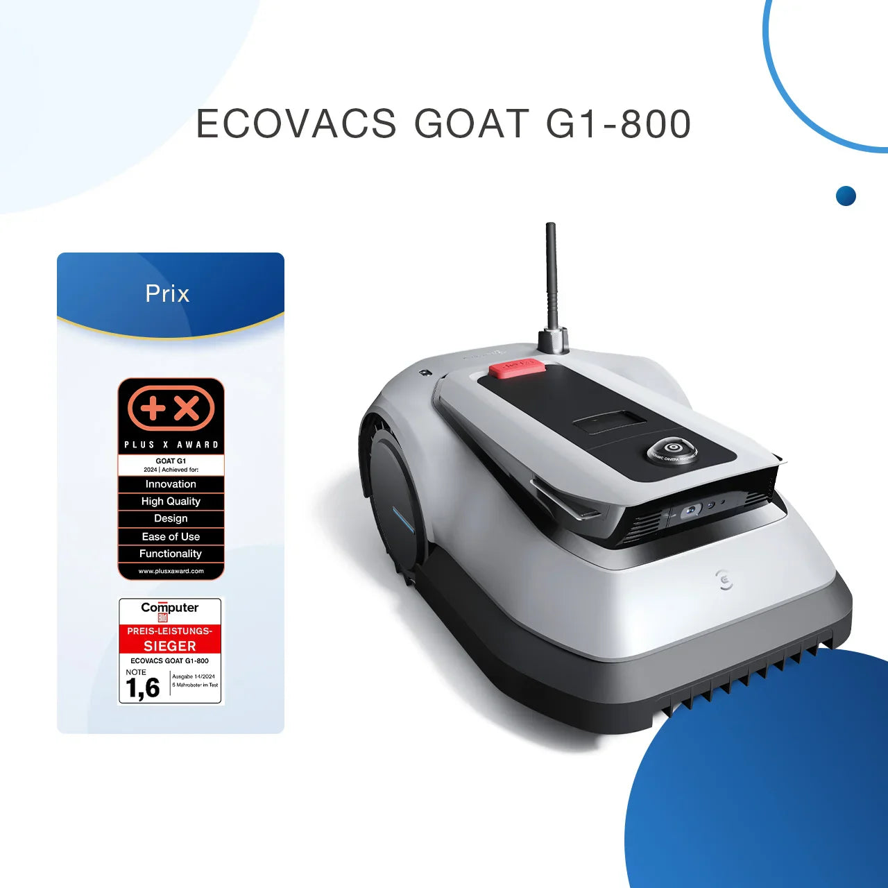 Tondeuse Robot ECOVACS G1-800W Gris