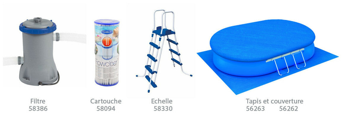 Piscine autoportante ovale Fast Set Pools L.488 x l.305 x H.107