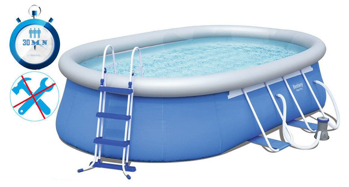 Piscine autoportante ovale Fast Set Pools L.488 x l.305 x H.107
